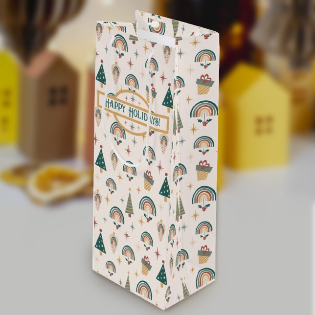 Sacola Para Vinho Boho Christmas Gift Bag (Criador carregado)