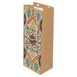 Sacola Para Vinho Boho Floral Wine Bag - Sotaque Quente
