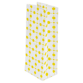Sacola Para Vinho Bolinhas amarelas, padrão de Bolinhas, pontos, pon