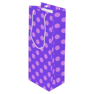 Sacola Para Vinho Bolinhas de Lilac na periwinkle