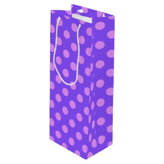 Sacola Para Vinho Bolinhas de Lilac na periwinkle