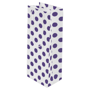 Sacola Para Vinho Bolinhas ultravioletas em branco