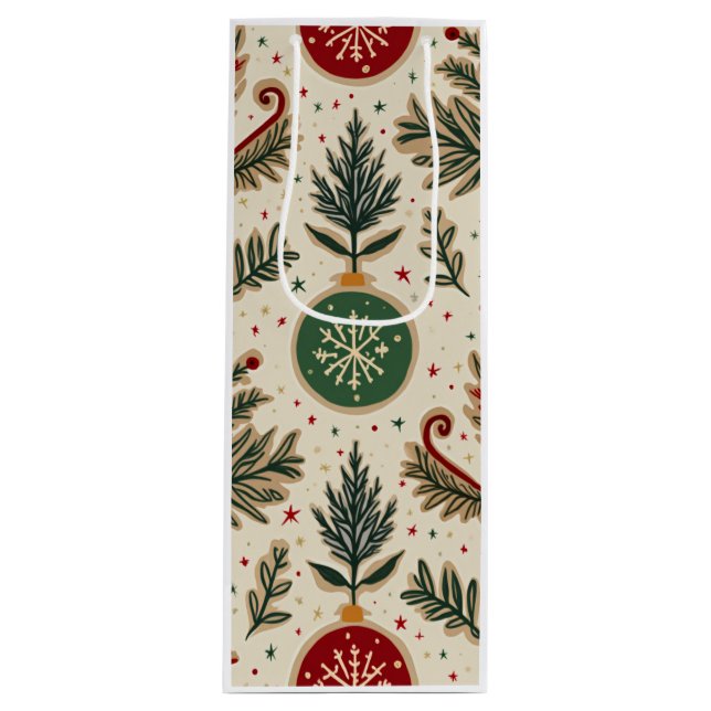 Sacola Para Vinho bolsa de presente de natal (Frente)