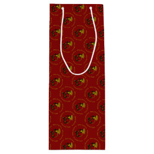 Sacola Para Vinho Bolsa de Presente de Vinho Corno-Vermelho-Natal
