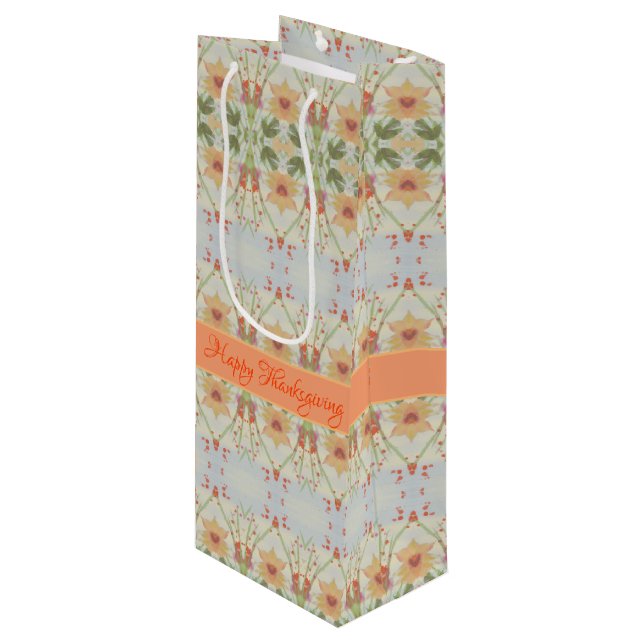 Sacola Para Vinho Bolsa de Presente de Vinho de Ação de Graças Super (Frente inclinada)