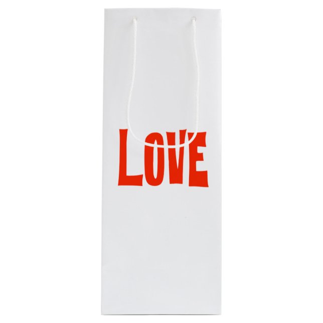 Sacola Para Vinho Bolsa de presentes de amor (Frente)