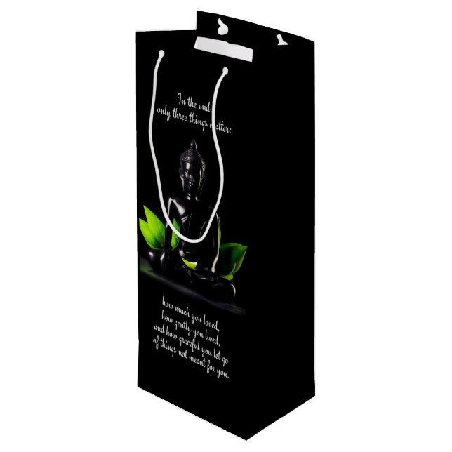 Sacola Para Vinho Bolsa de presentes de vinho Buda Cotação 3 (Verso inclinado)
