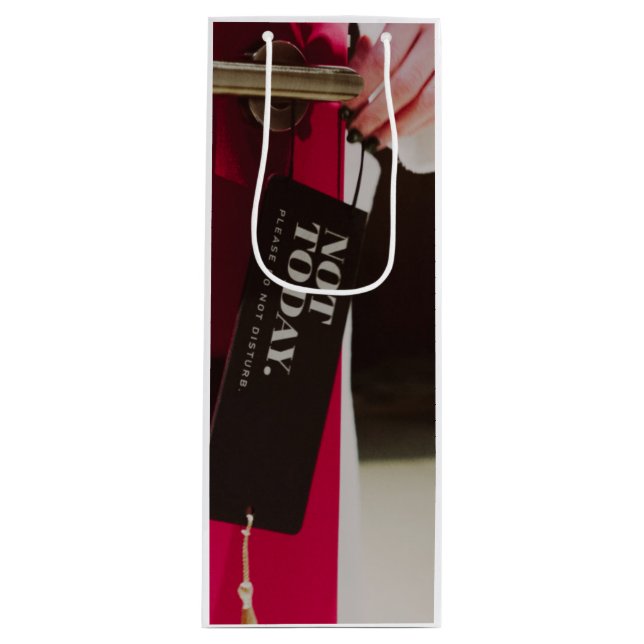 Sacola Para Vinho Bolsa de Vinho Não Hoje (Frente)