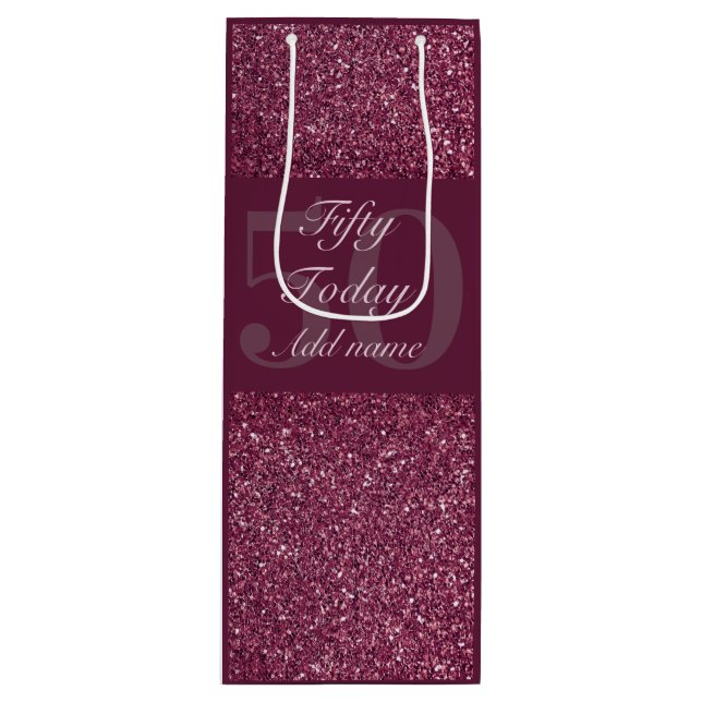 Sacola Para Vinho bolsa especial de presente de aniversário personal (Frente)