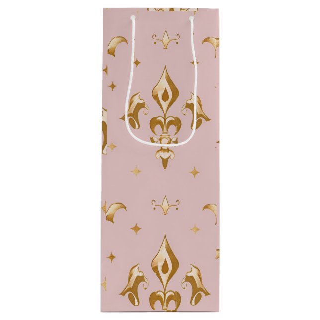 Sacola Para Vinho Bolsa Real de Presente de Vinho Blush (Frente)