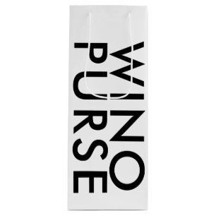 Sacola Para Vinho Bolsa Wino, de tipo branco e preto, engraçado