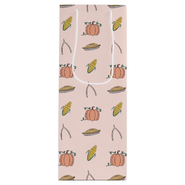 Sacola Para Vinho Bonito Ação de Graças do Festival de Colheita de o (Frente)