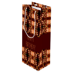 Sacola Para Vinho Bonito Flor - Saco de Presente de Aniversário Pad