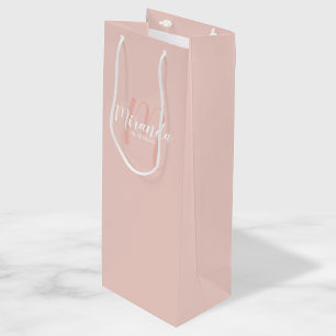 Sacola Para Vinho Bridesmaids Personalizados de Script Moderno