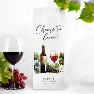 Sacola Para Vinho Brinde Elegante ao Amor Vinícola Chá de Noiva