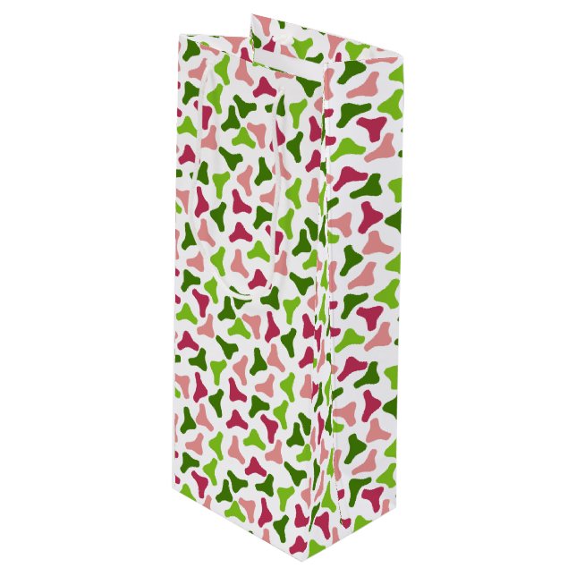 Sacola Para Vinho Bumerangue Tropical Bumerangue de Padrões Simples (Frente inclinada)