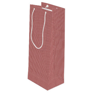 Sacola Para Vinho Burgundy Gingham-WINE GIFT BAG