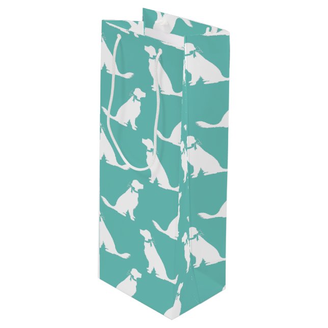 Sacola Para Vinho Cachorro do ouro Retriever (Frente inclinada)