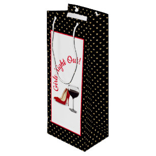 Sacola Para Vinho Calçados Vermelhos E Vinho Vermelho