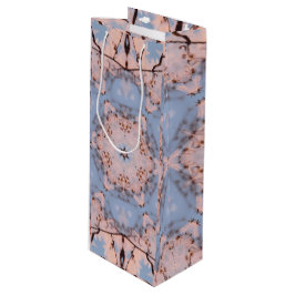 Sacola Para Vinho Caleidoscópio Manhã Azul e Rosa Gelado