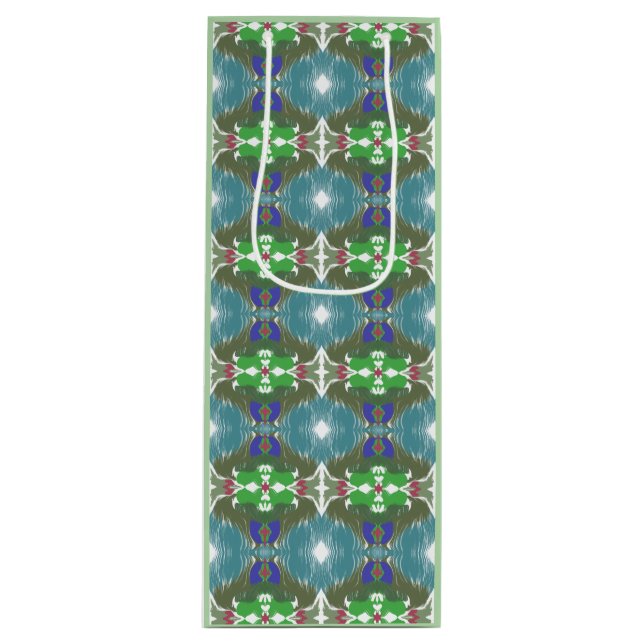 Sacola Para Vinho Calidoscópio da Maré Esmeralda (Frente)