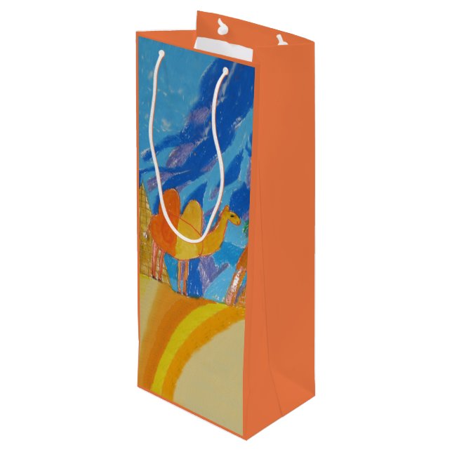 Sacola Para Vinho Camel Art by Kids (Verso inclinado)