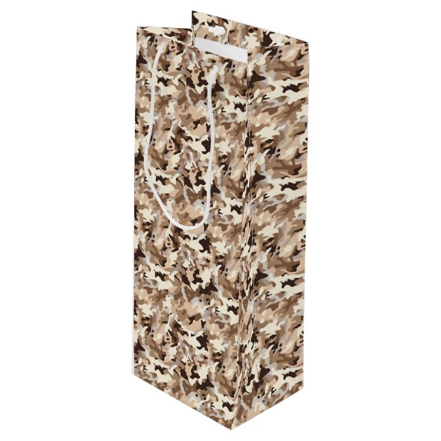 Sacola Para Vinho Camo Gift Bag Militar (Frente inclinada)