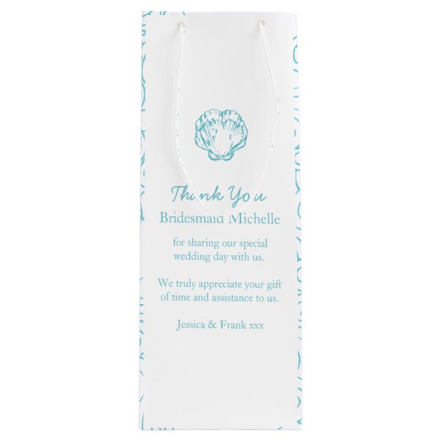 Sacola Para Vinho Casamento azul personalizado favorece bolsas de vi (Frente)