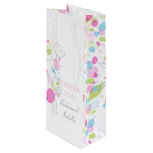 Sacola Para Vinho Casamento das pétalas do Confetti