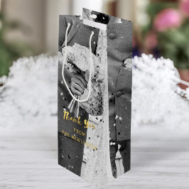 Sacola Para Vinho Casamento Fotográfico Personalizado Obrigado Bolsa
