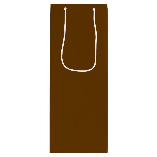Sacola Para Vinho Castanho (cor sólida) (Frente)
