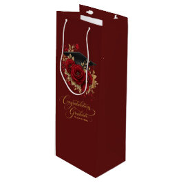 Sacola Para Vinho Celebração de Formatura Elegante • Grafia Dourada