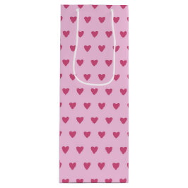 SACOLA PARA VINHO CÉLULAS DE CORAÇÕES DE DIA DE OS NAMORADOS VERMELH