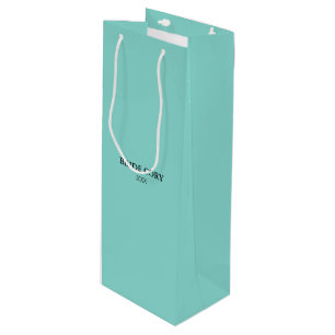 Sacola Para Vinho Chá BRIDE CO Teal Blue Personalized Party