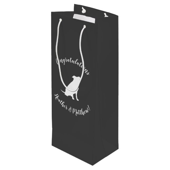 Sacola Para Vinho Chá de fraldas De Cães Touro Neutro (Verso inclinado)