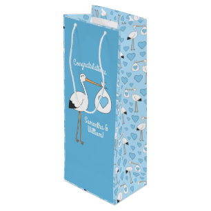 Sacola Para Vinho Chá de fraldas de Storey Blue Boy