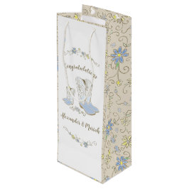 Sacola Para Vinho Chá de fraldas do Cowboy País Oeste Blue Boy