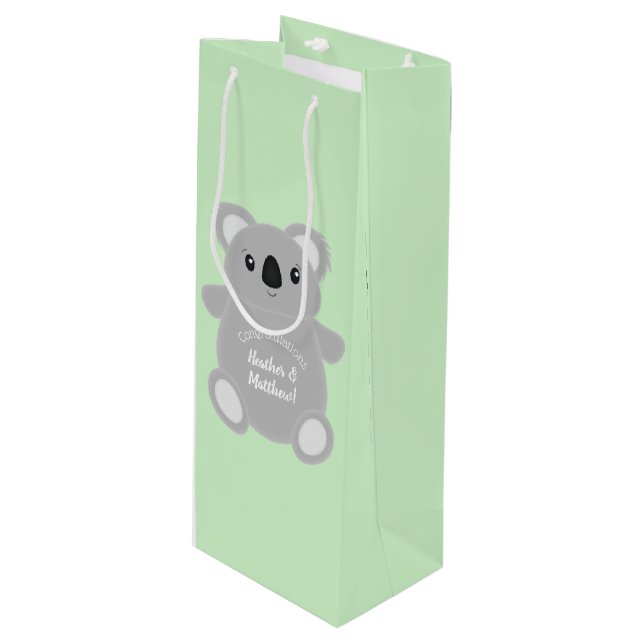 Sacola Para Vinho Chá de fraldas Koala Bear (Frente inclinada)