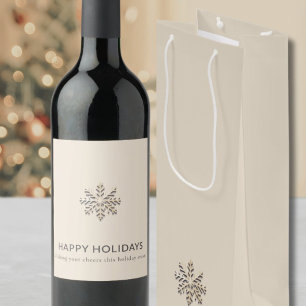 Sacola Para Vinho Champagne Snowflake Wine Bag