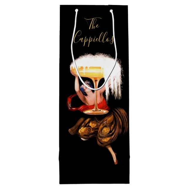 Sacola Para Vinho Champagne Toast  Wine Gift Bag (Verso)