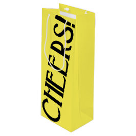 Sacola Para Vinho Cheers Yellow Art Deco