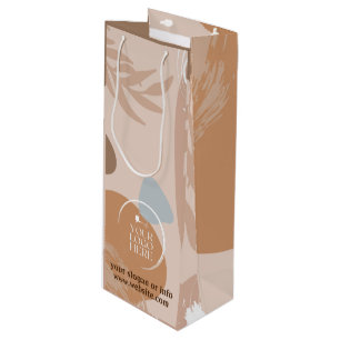 Sacola Para Vinho Chic Mínimo de Empresa para Logotipos Corporativos