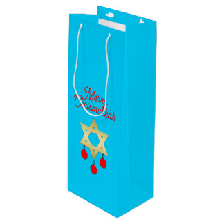 Sacola Para Vinho Chrismukkah Wine Gift Bags