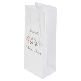 Sacola Para Vinho Chuva de Noiva Aquarela Flor Silvestre Boho