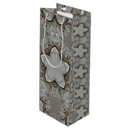 Sacola Para Vinho Cinza de Prata Antiquada - Saco de Vinho Chic nas 
