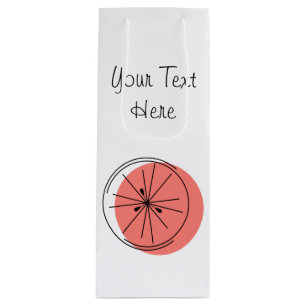 Sacola Para Vinho Citrus Pink Text Presente Vinho