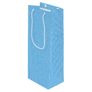Sacola Para Vinho CKC-Gingham 1-Pastel Blue-White-WINE BAG