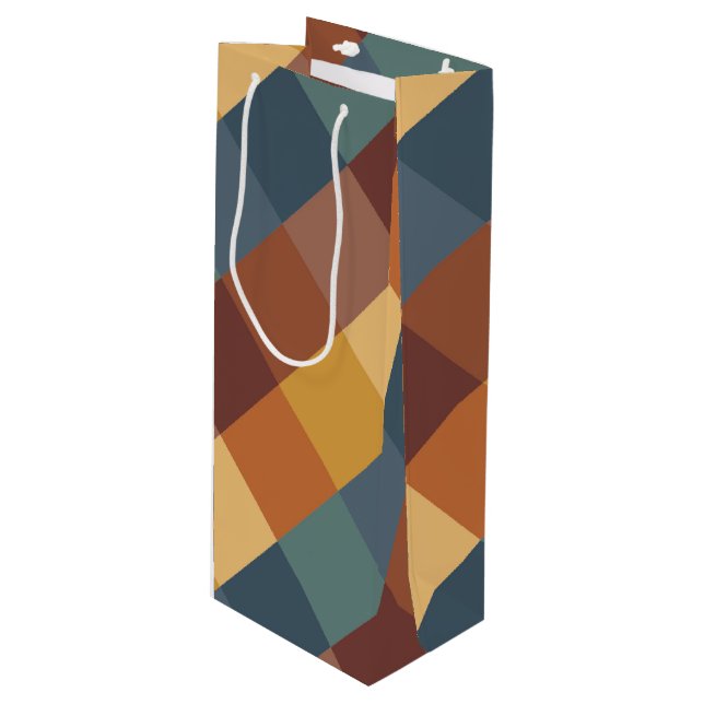 SACOLA PARA VINHO CONTROLOS DE NATA DE LARANJA DE TEAL MARANJA (Frente inclinada)