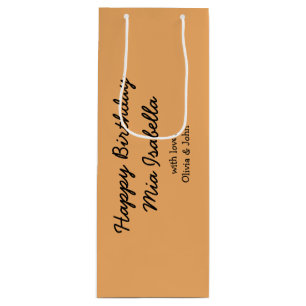 Sacola Para Vinho Cor da Tendência - Saco de Oferta Personalizável d
