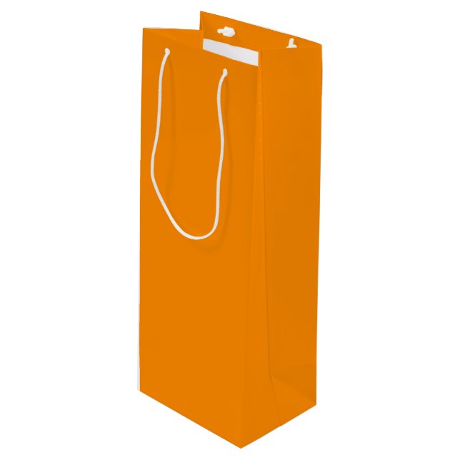 Sacola Para Vinho cor laranja escuro (Frente inclinada)